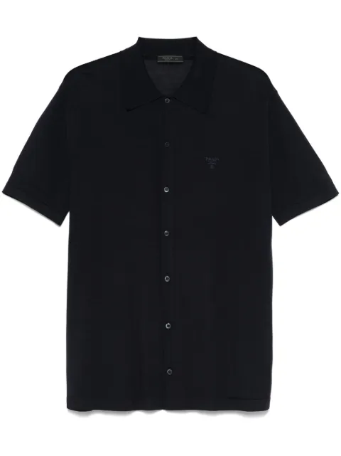 Prada logo-embroidered shirt