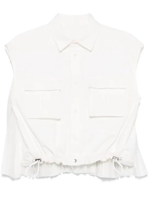 sacai pleat-detailing vest