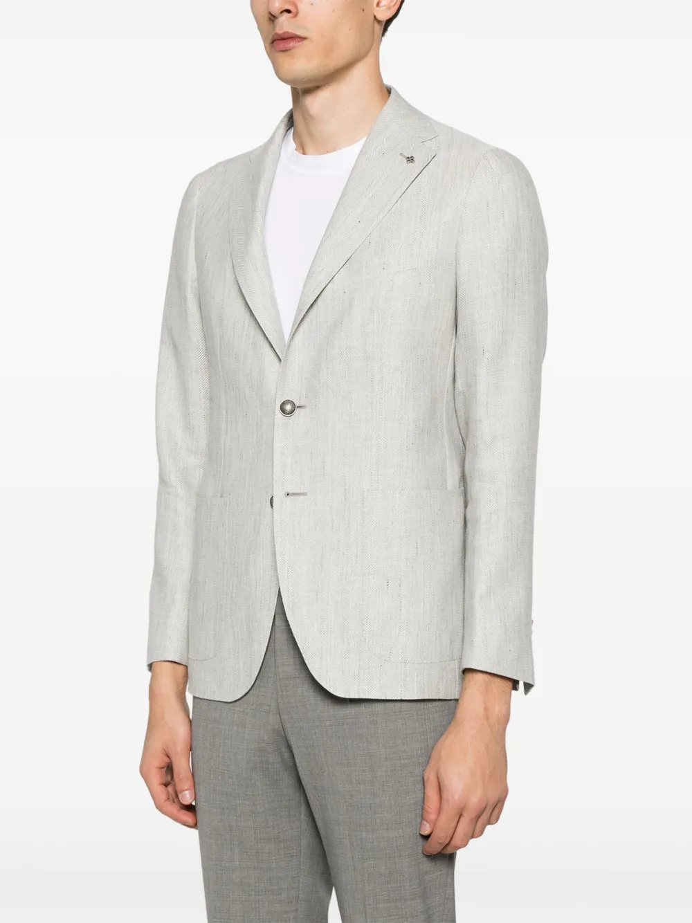 Tagliatore Blazer met visgraatpatroon Grijs