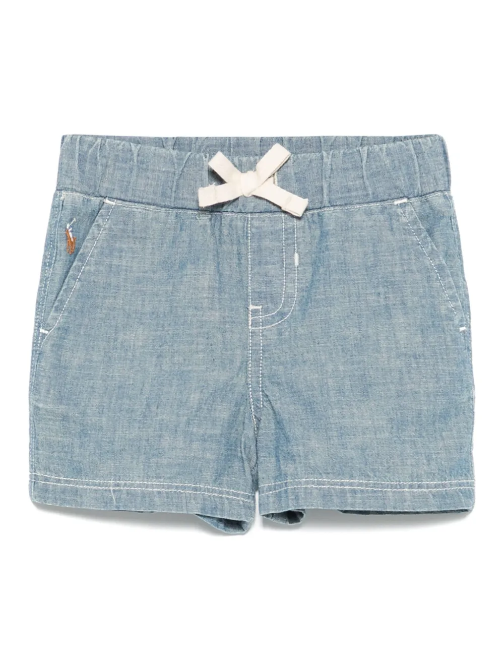 POLO RALPH LAUREN KIDS Chambray shorts Blauw