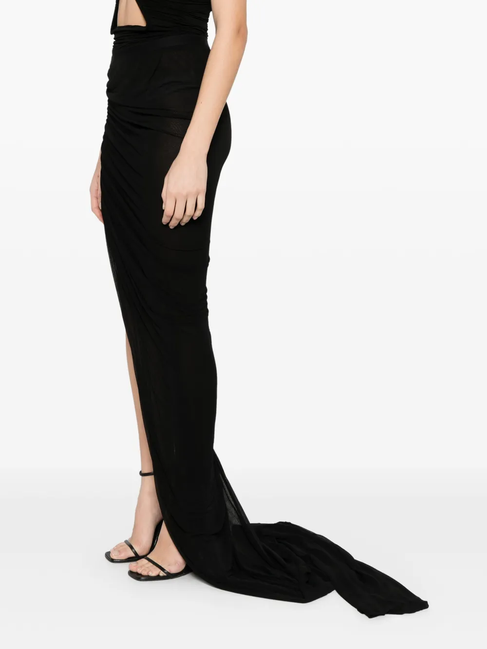 Rick Owens Gedrapeerde maxi-rok Zwart