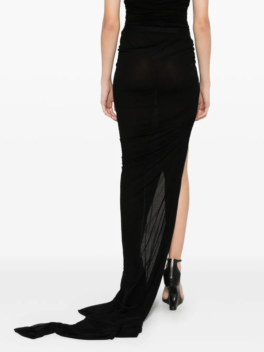 Rick Owens Gedrapeerde maxi-rok Zwart