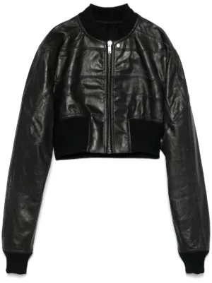ジャケット・アウター HELMUT LANG A-2 cropped leather jacket 28266537_57746836_300.jpg