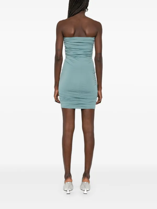 Rick Owens prong-detail Jersey Mini Dress | Blue | FARFETCH