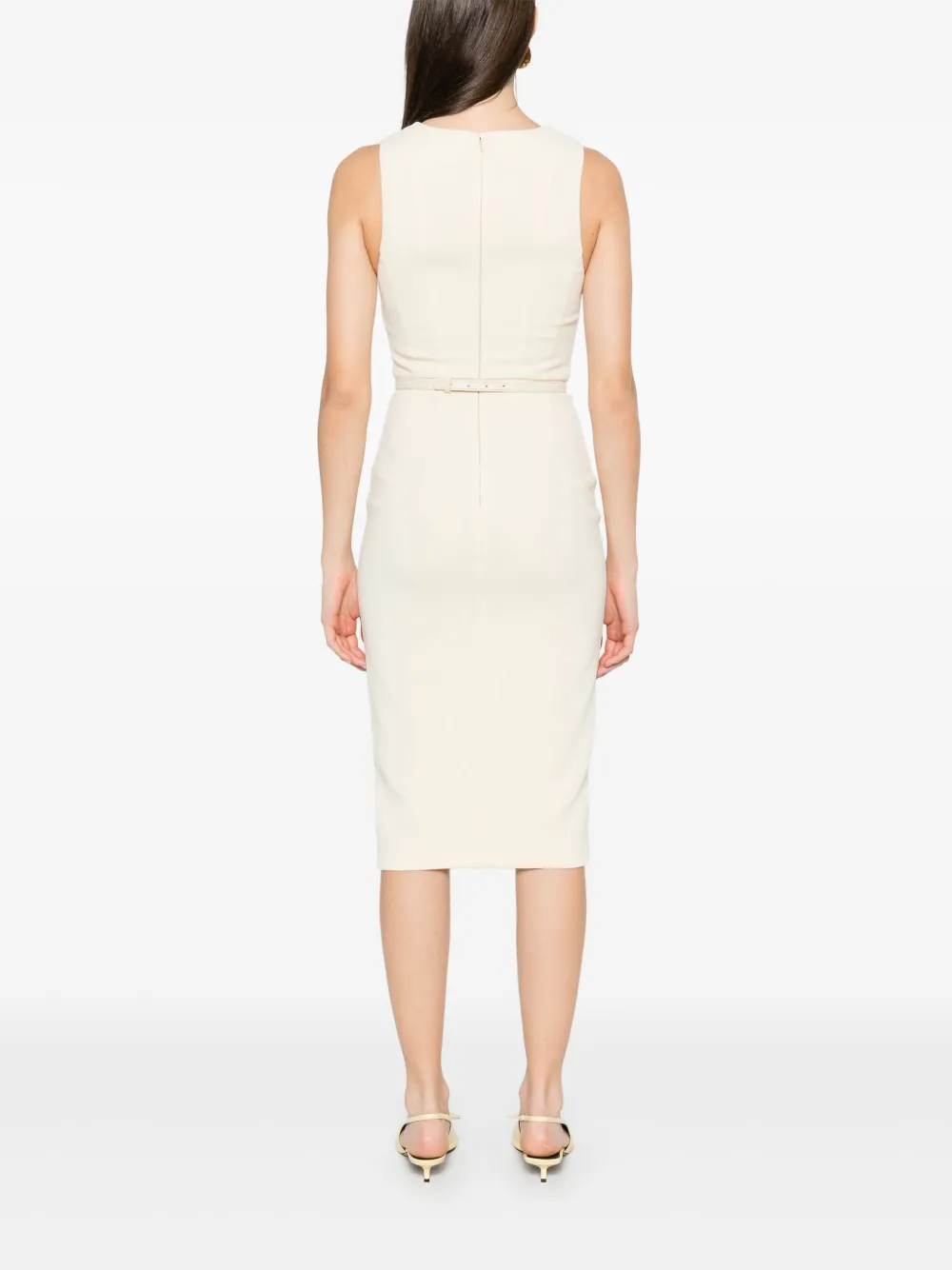 ELISABETTA FRANCHI CREPE MIDI DRESS 