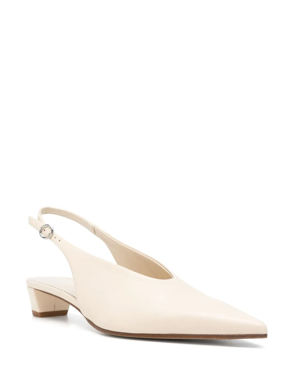 Aeyde 30mm leather slingback pumps Neutrals