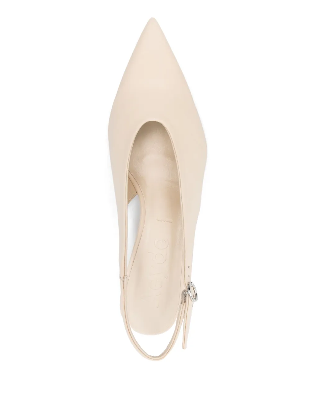 Aeyde 30mm leather slingback pumps Neutrals