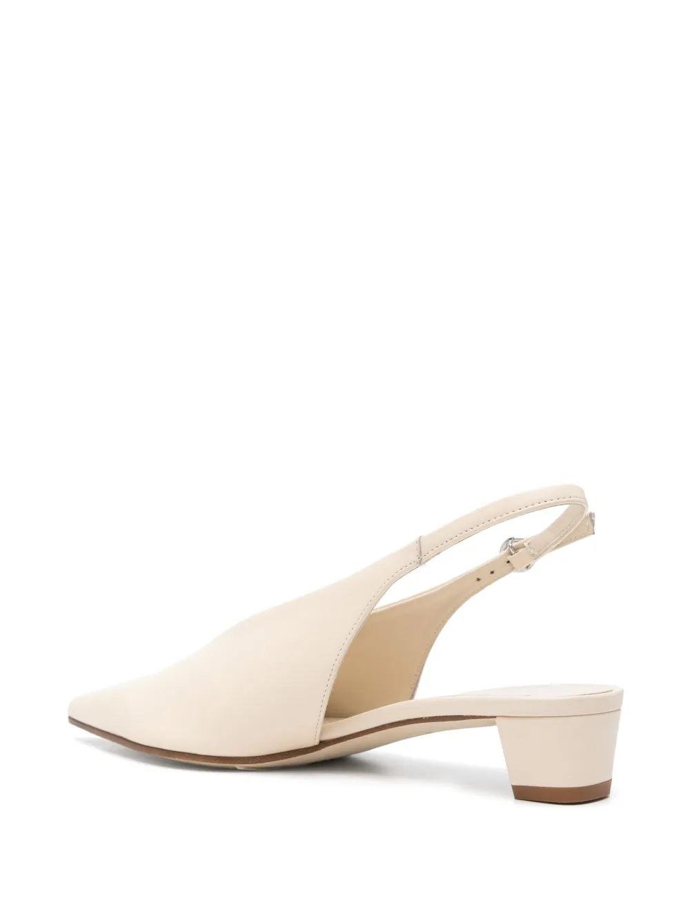 Aeyde 30mm leather slingback pumps Neutrals