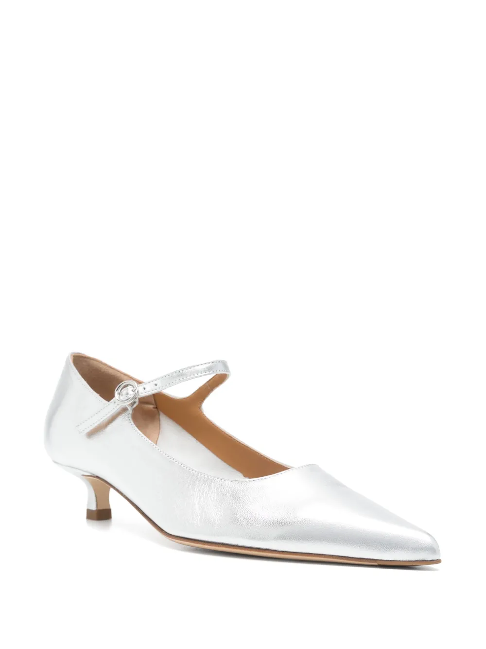 Aeyde 45mm leather pumps Silver