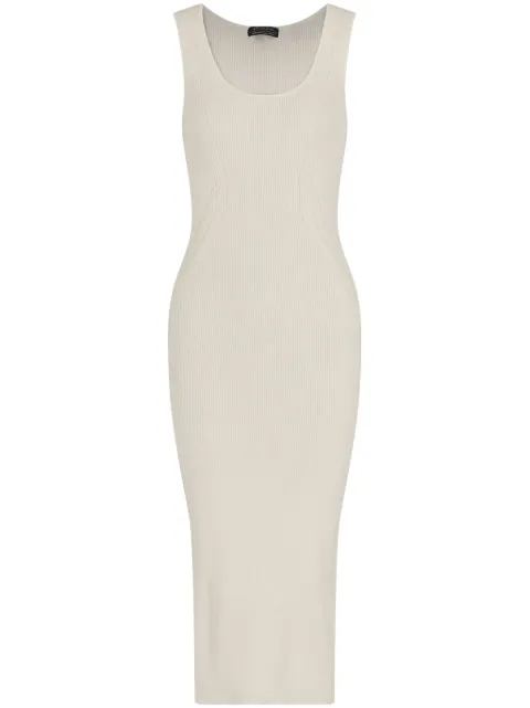 Armani Exchange ribbed body con maxi dress