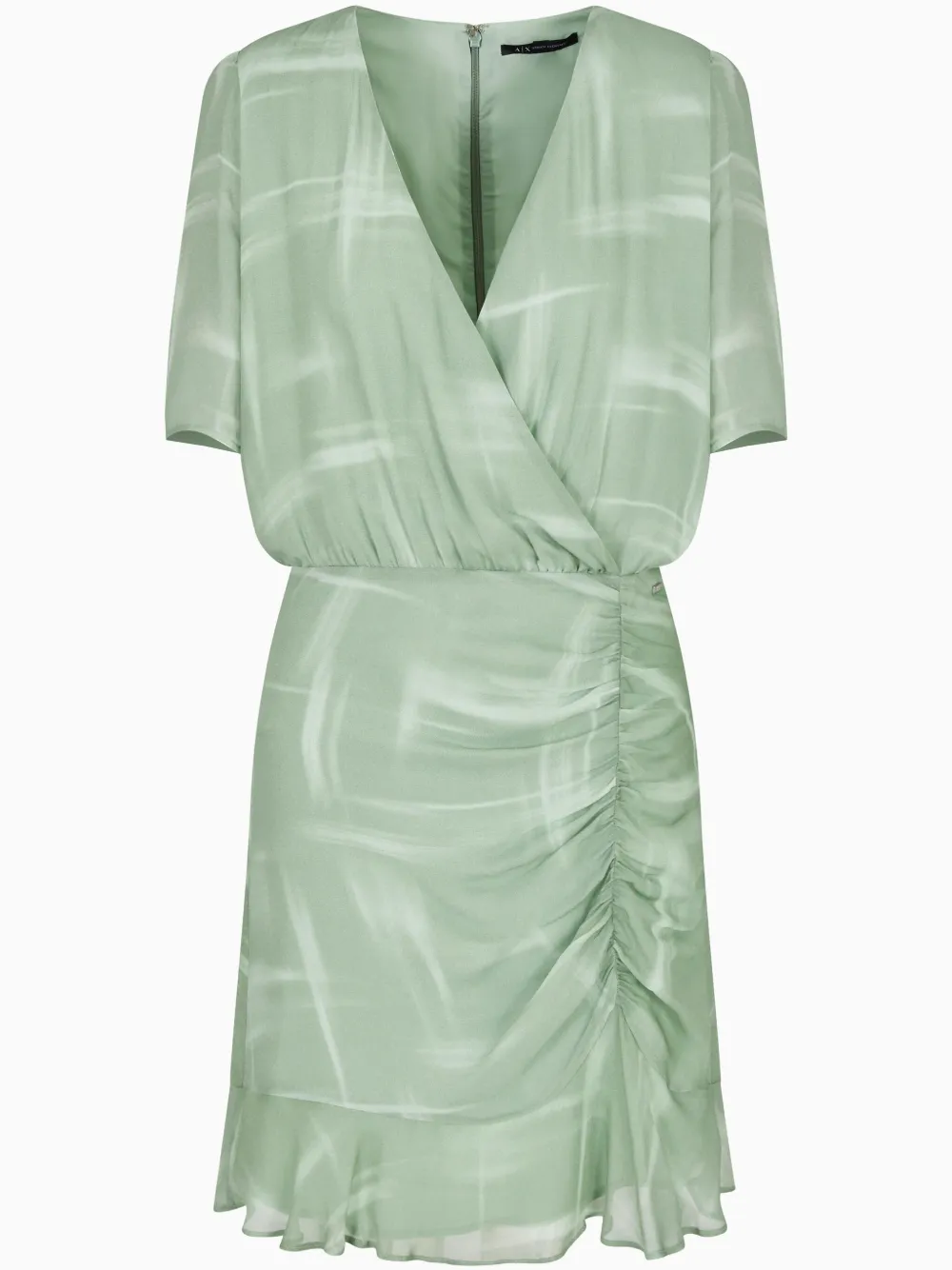 Armani Exchange Jurk met ruches Groen