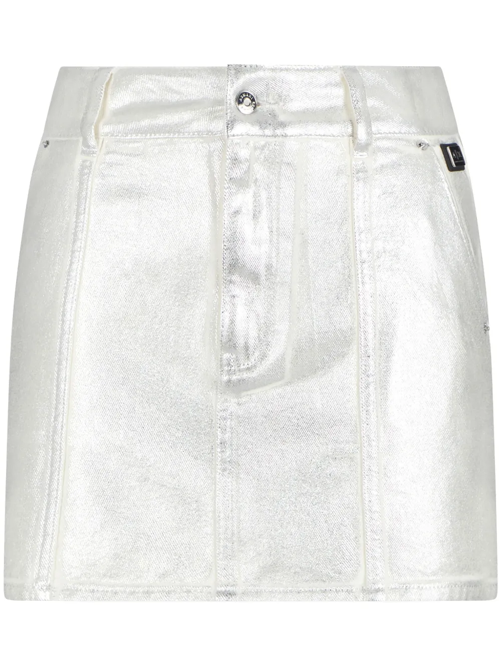 Armani Exchange Mini-rok met metallic afwerking Grijs