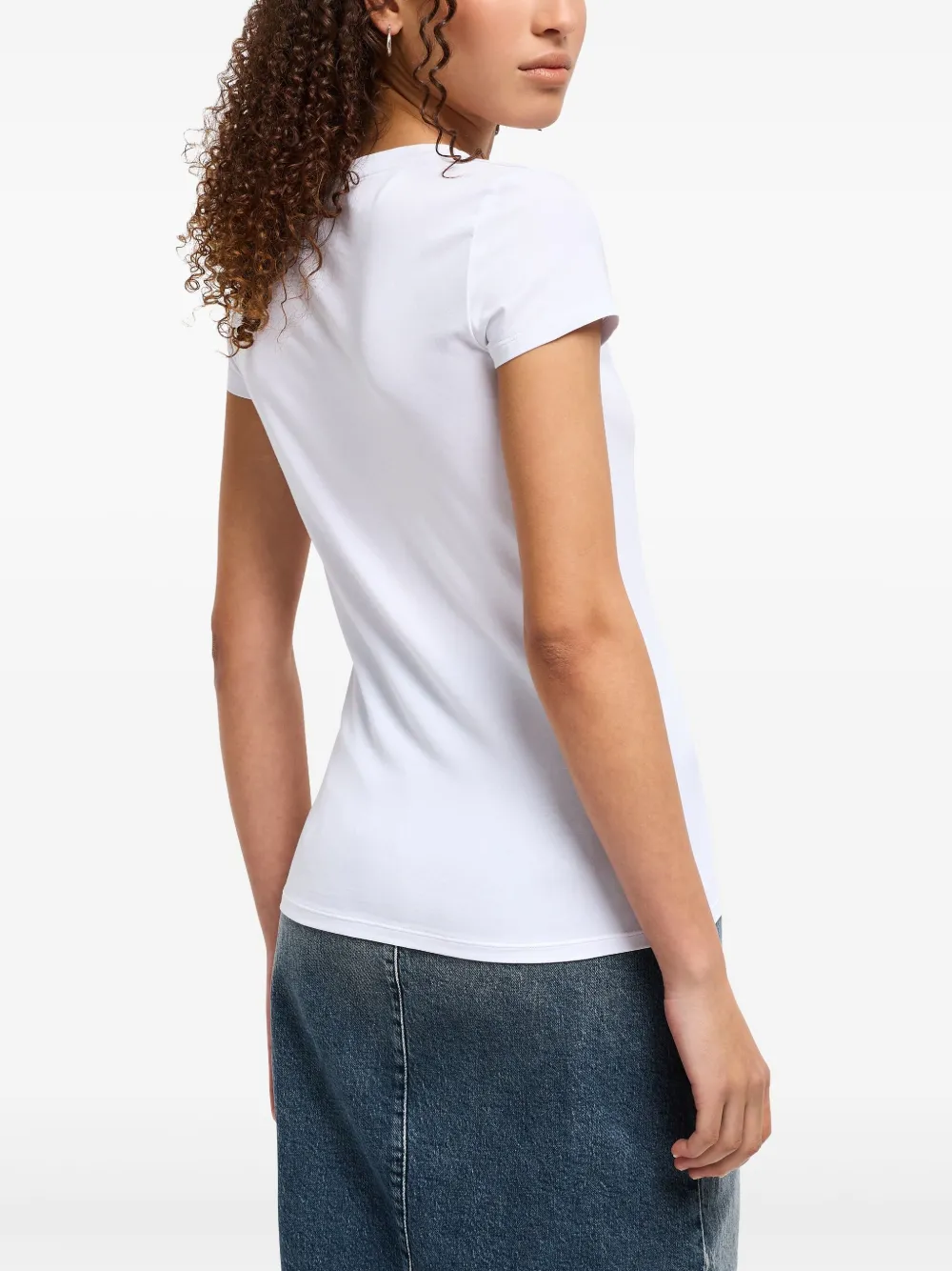  Armani Exchange Logo-embroidered T-shirt - White 