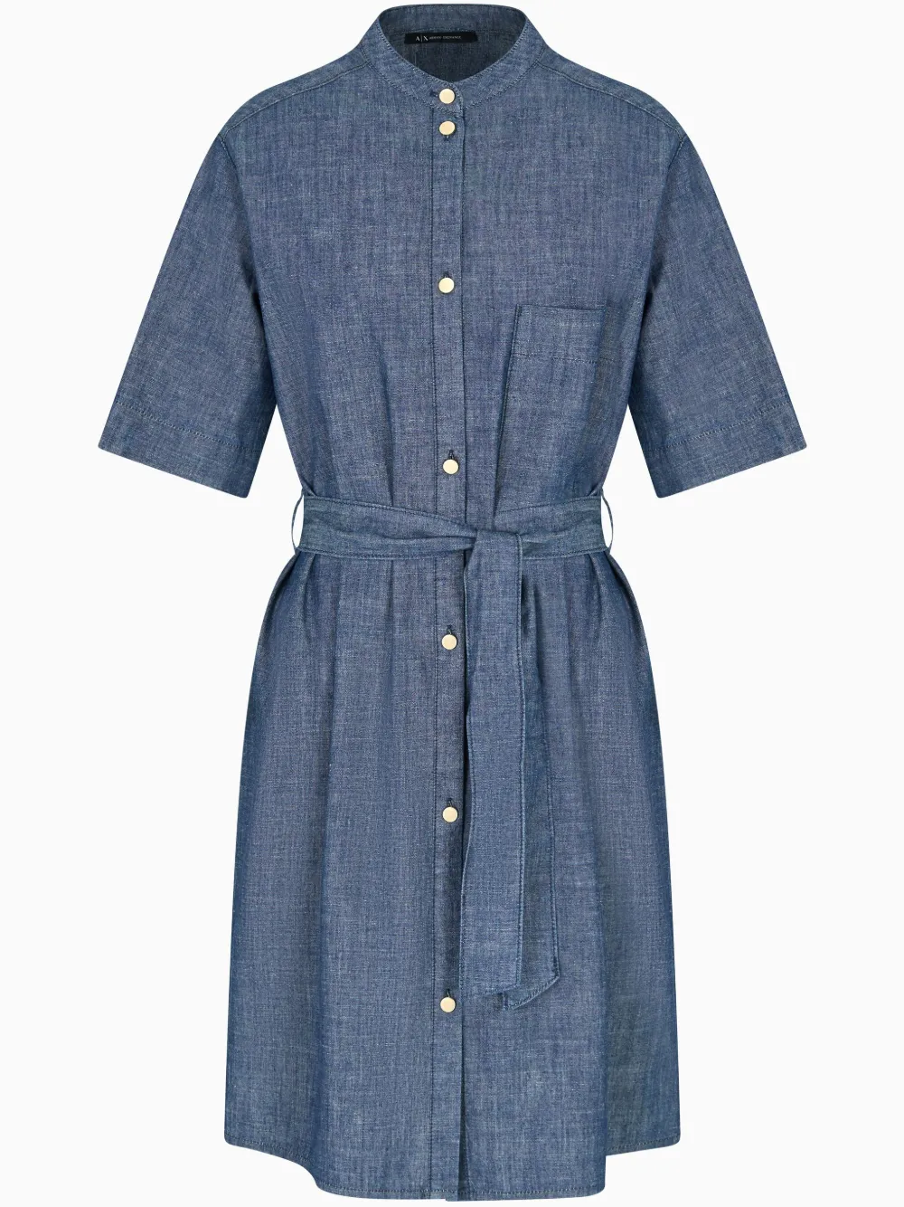 tied-waist cotton dress