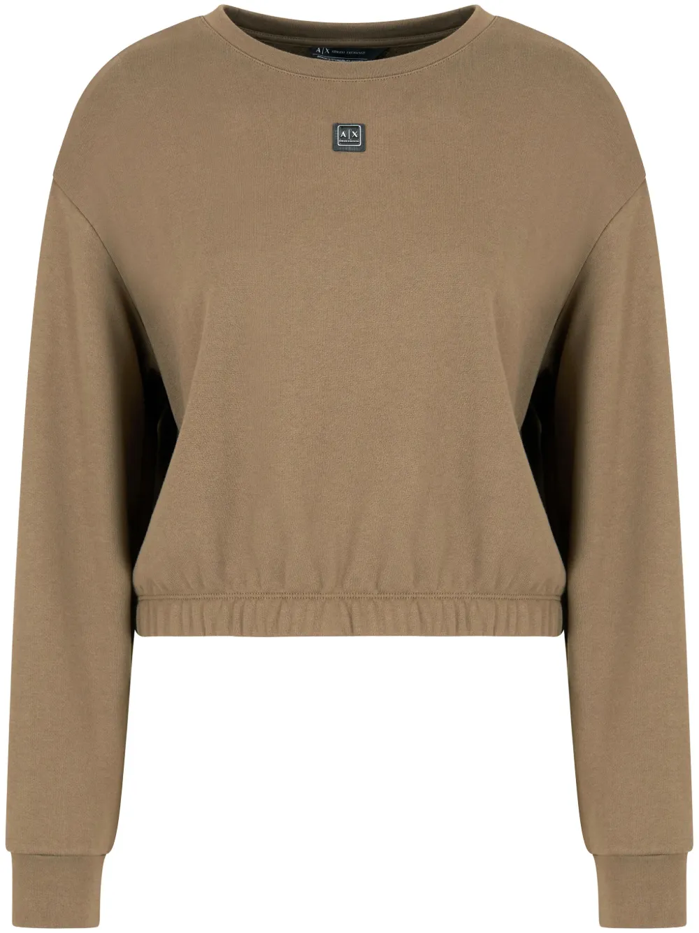 Armani Exchange Sweater met logoplakkaat Bruin