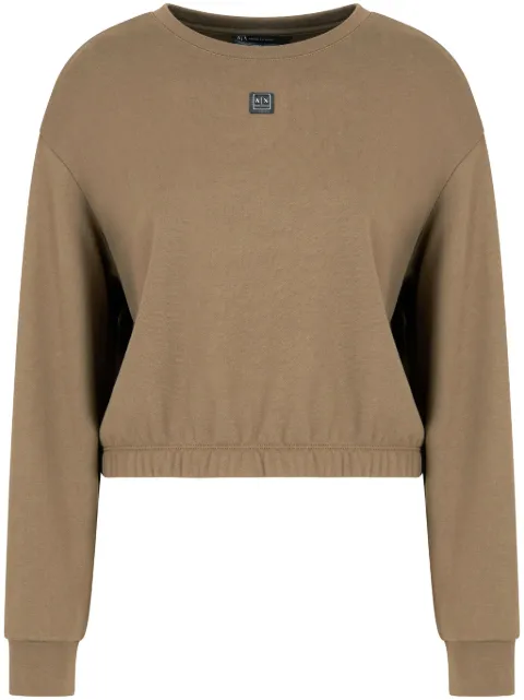 Armani Exchange logo-plaque sweatshirt