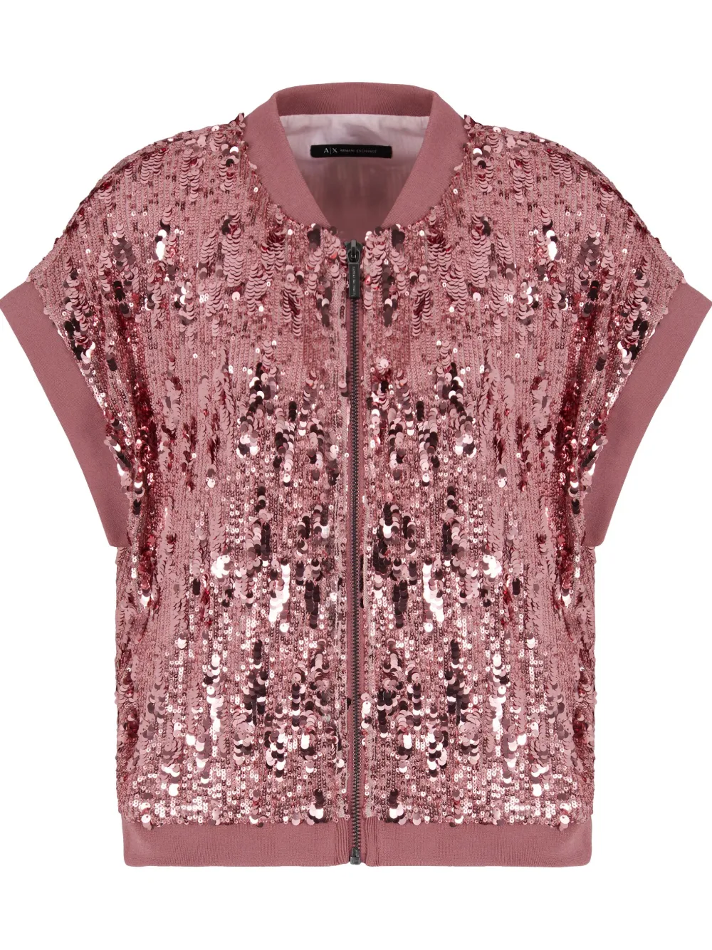Armani Exchange Spencer verfraaid met pailletten Roze