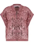 Armani Exchange sequin-embellished vest - Pink