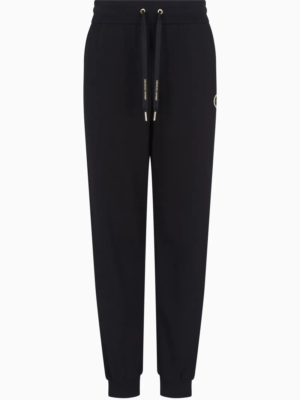 Shop Armani Exchange Logo Trousers In Black