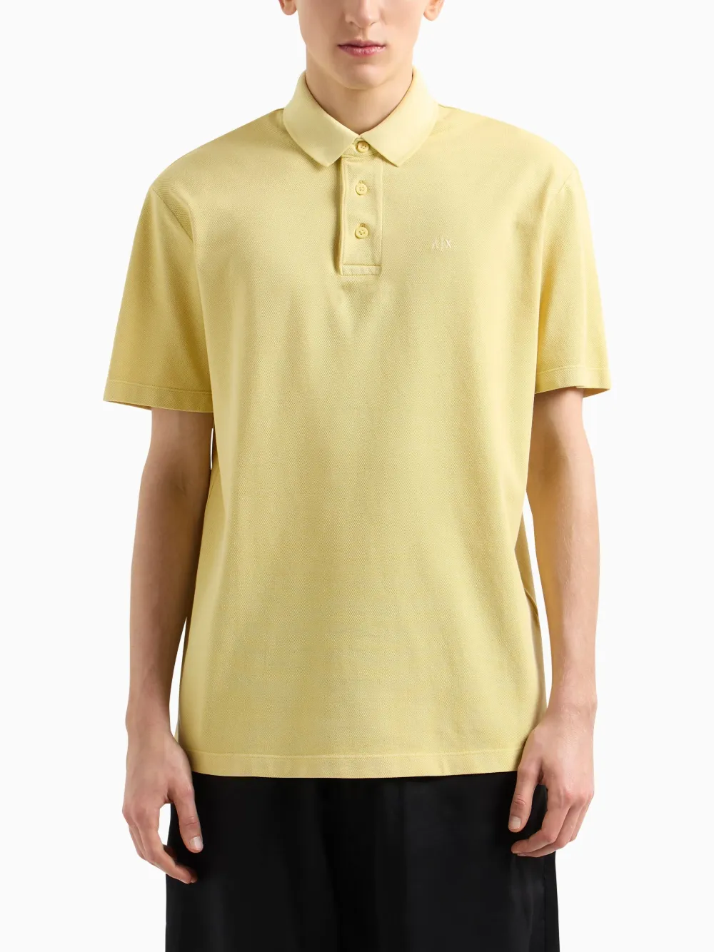 Armani Exchange Poloshirt met geborduurd logo Geel