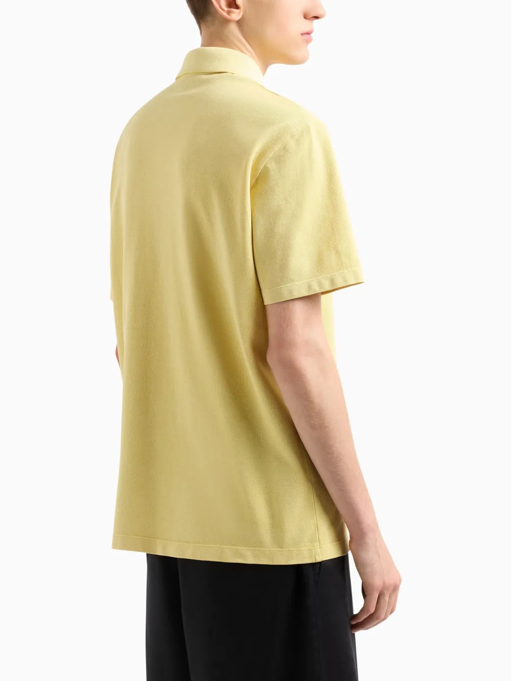 Armani Exchange Poloshirt met geborduurd logo Geel