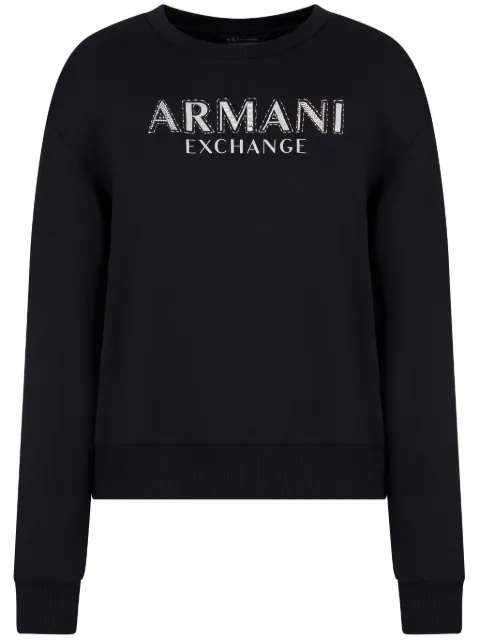 Armani Exchange سويت شيرت مزين بشعار الماركة
