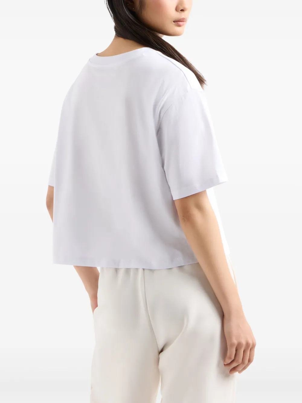 Armani Exchange T-shirt met geborduurd logo Wit