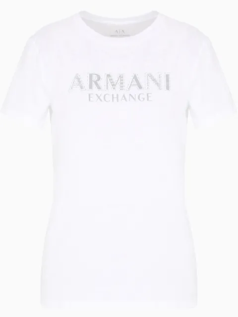 Armani Exchange playera con logo y detalles