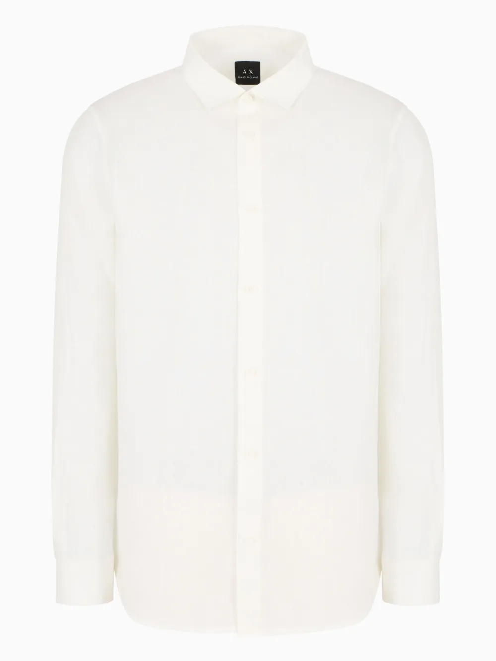 Armani Exchange Overhemd van biologisch linnen - Wit