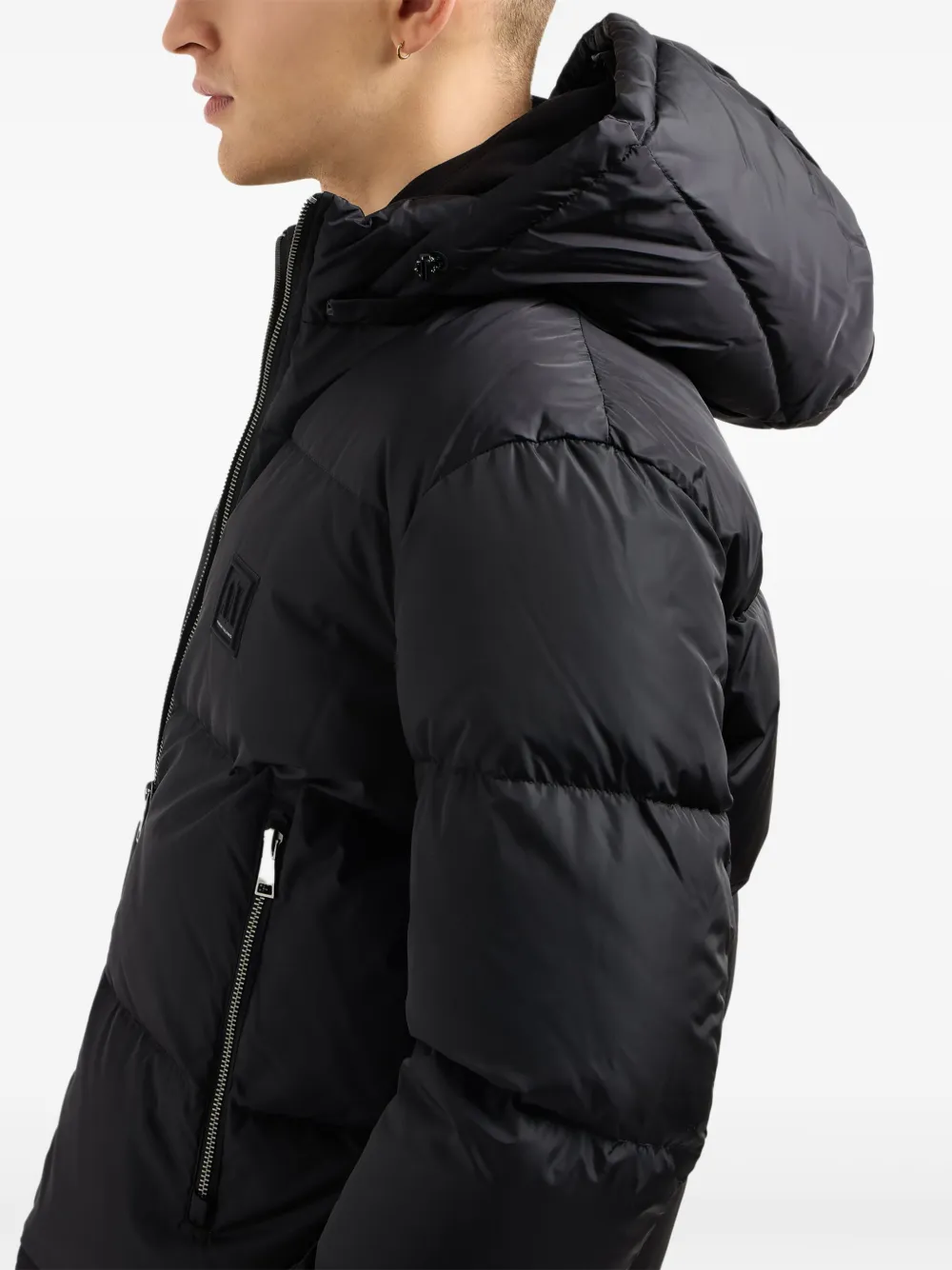 Armani Exchange Gewatteerd jack Zwart