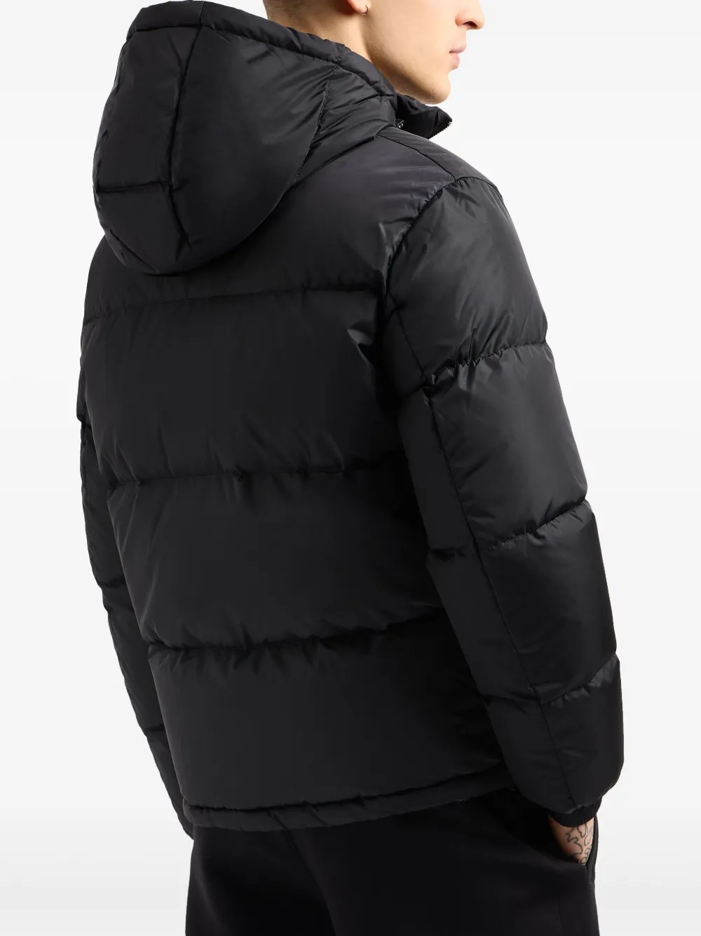 Armani Exchange Gewatteerd jack Zwart