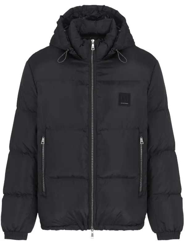 Armani Exchange Padded Jacket Black FARFETCH GE