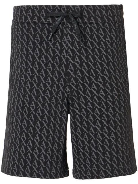 Armani Exchange monogram track shorts