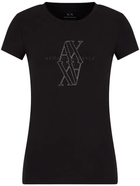 Armani Exchange logo-embroidered T-shirt