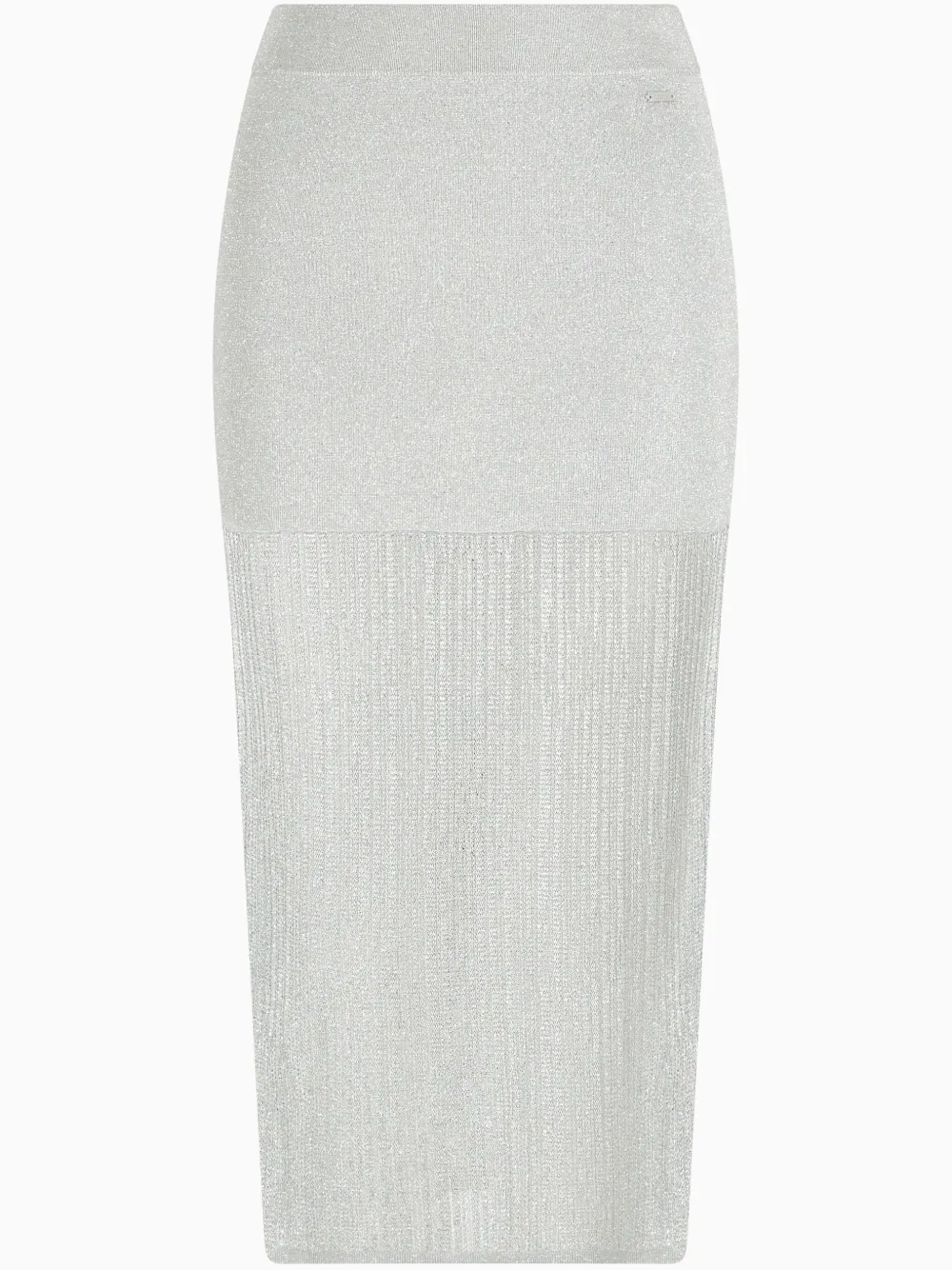 lurex midi pencil skirt