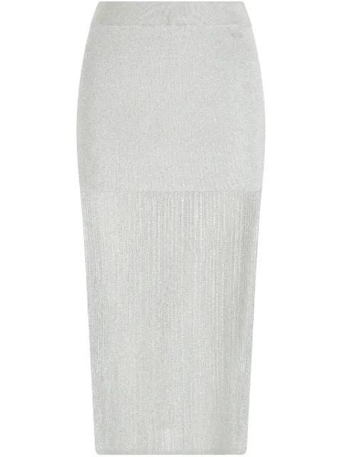 Armani Exchange lurex midi pencil skirt 