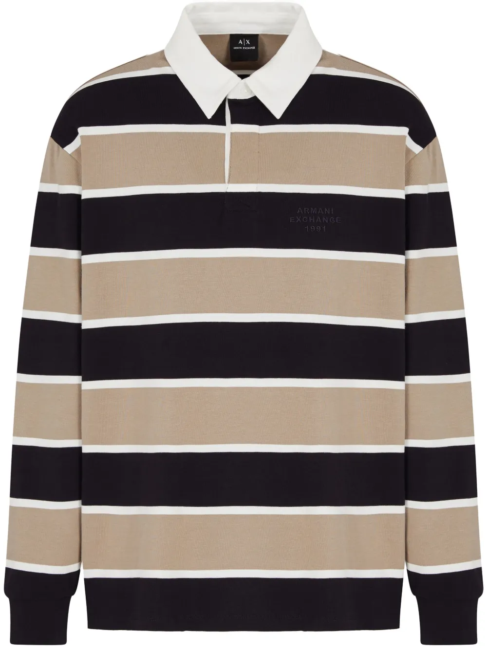 Armani Exchange Camisa polo com listra | Neutro | Image 1