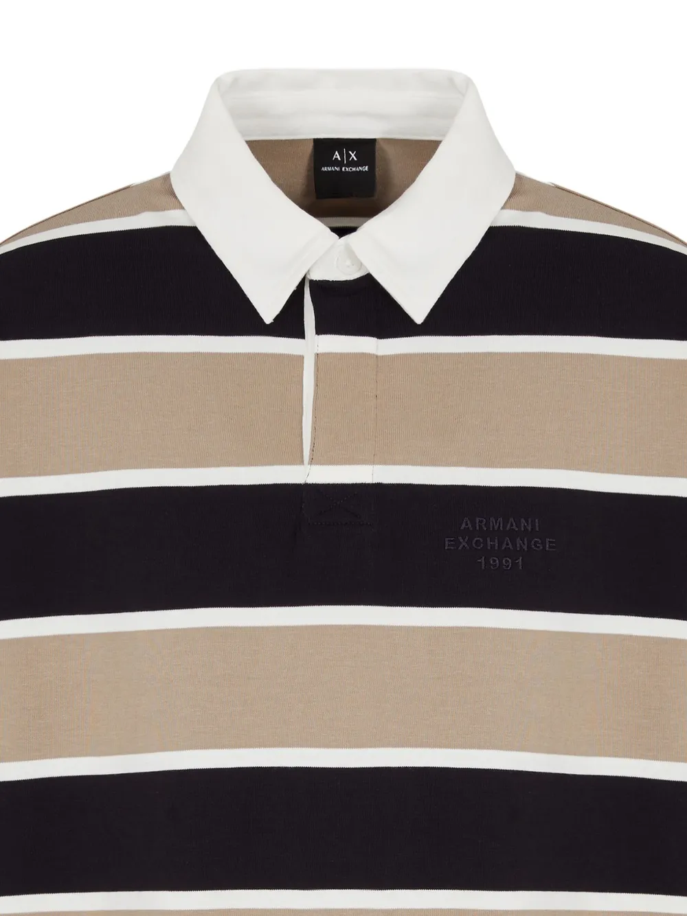 Armani Exchange Camisa polo com listra | Image 2