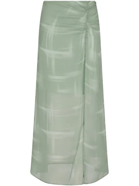 Armani Exchange graphic-print midi skirt 