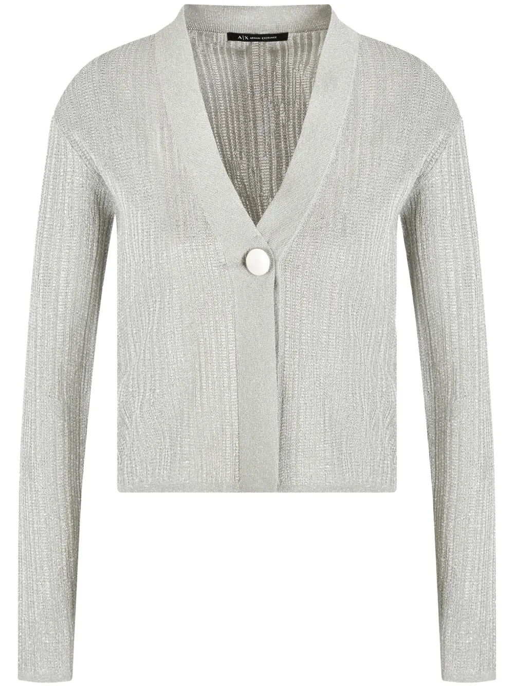 Armani Exchange クロップド カーディガン - グレー Armani Exchange クロップド カーディガン - グレー