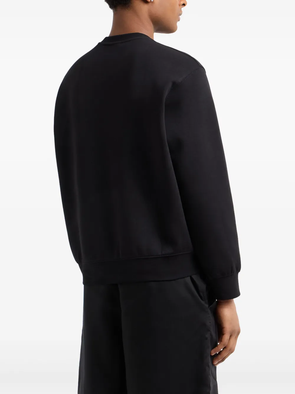Armani Exchange Sweater met rubberen logo Zwart