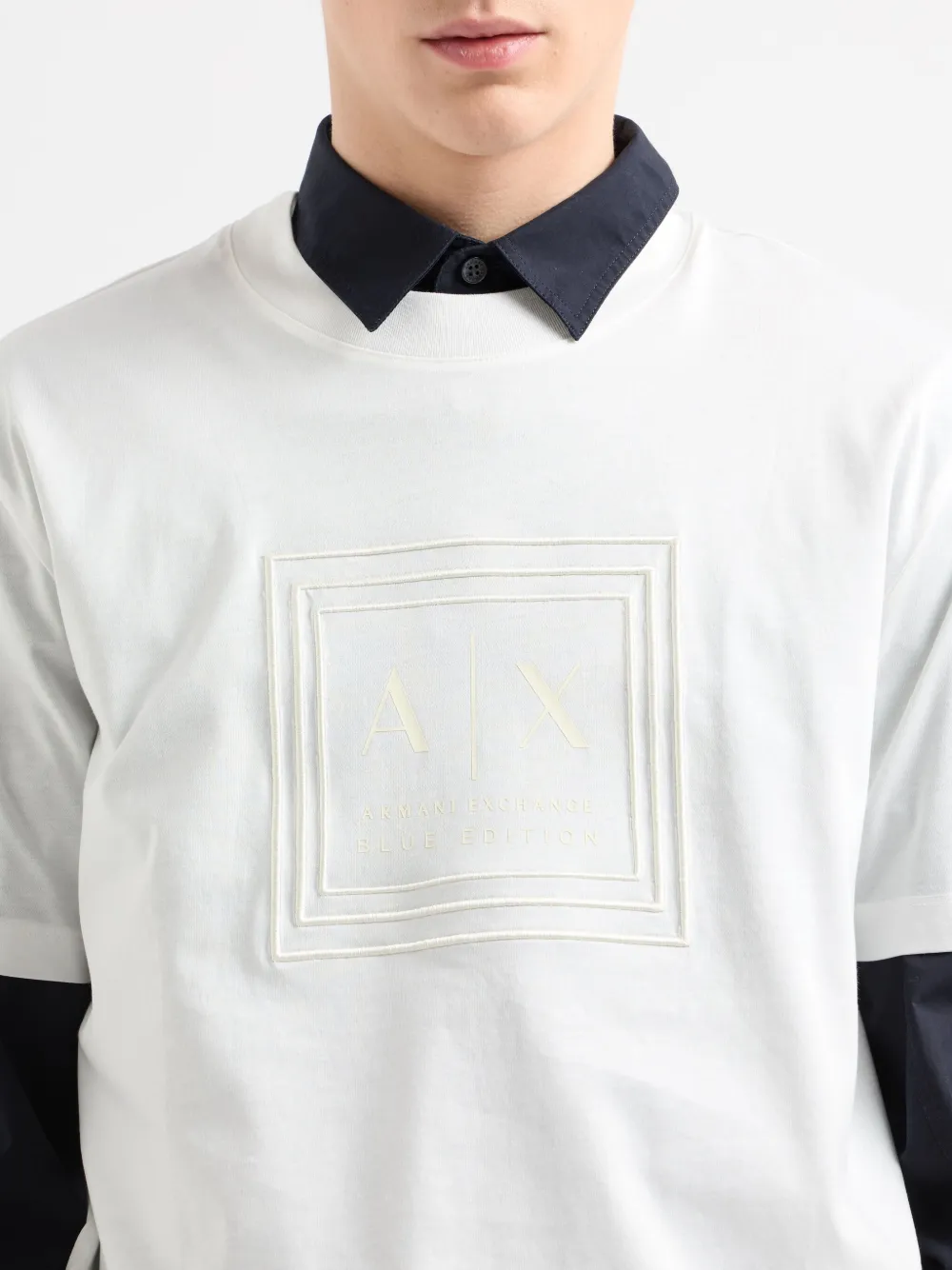 Armani Exchange T-shirt met logoprint Wit