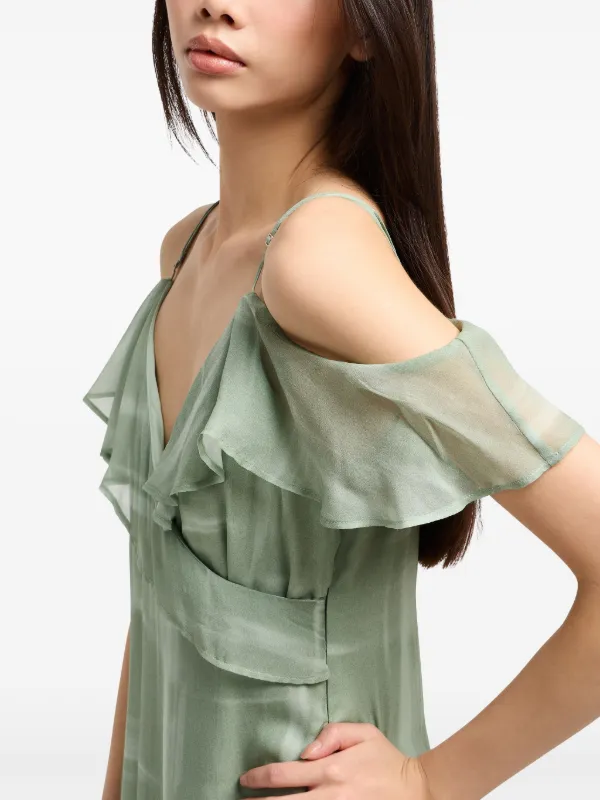 slim fit dress slacks Women's dress Armani Exchange green sequins main image 0