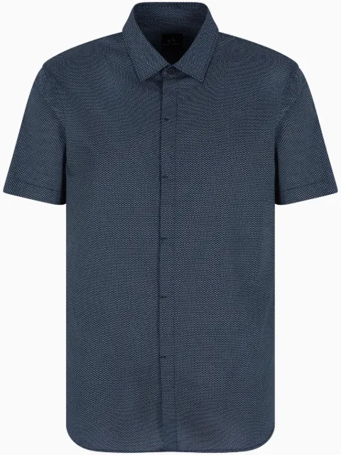 Armani Exchange micro-pattern shirt 