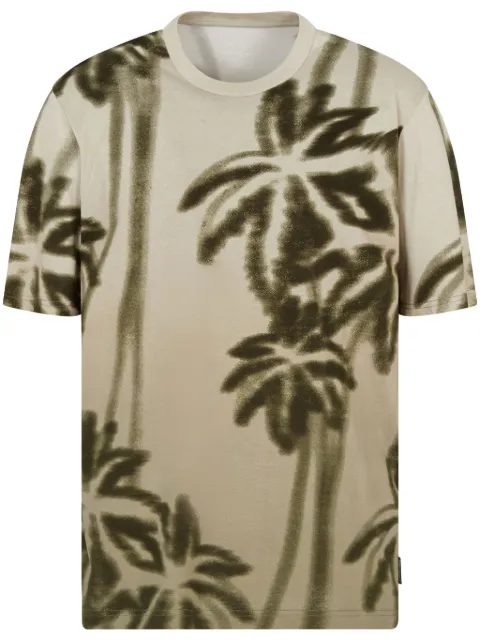 Armani Exchange palm tree-print T-shirt