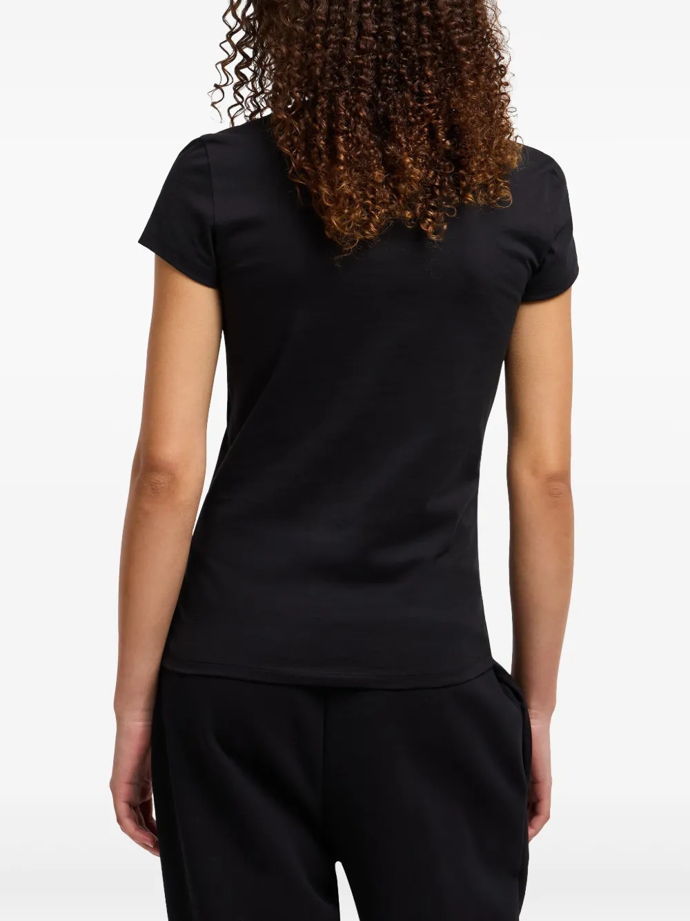 Armani Exchange T-shirt verfraaid met logo Zwart