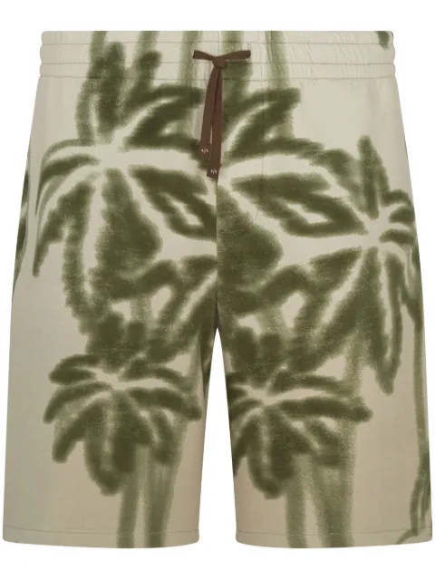 Armani Exchange botanical-print bermuda shorts