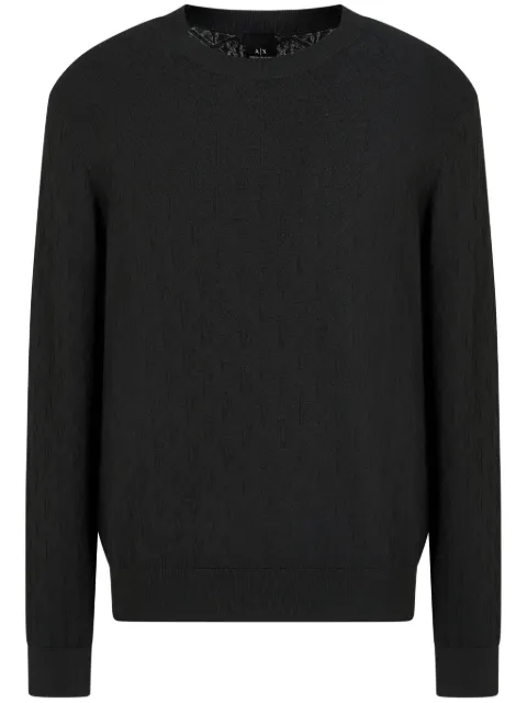 Armani Exchange suéter con cuello redondo