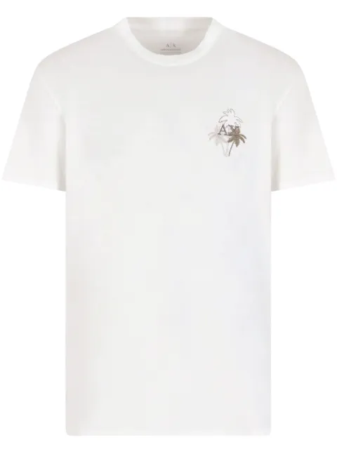 Armani Exchange logo-embroidered T-shirt