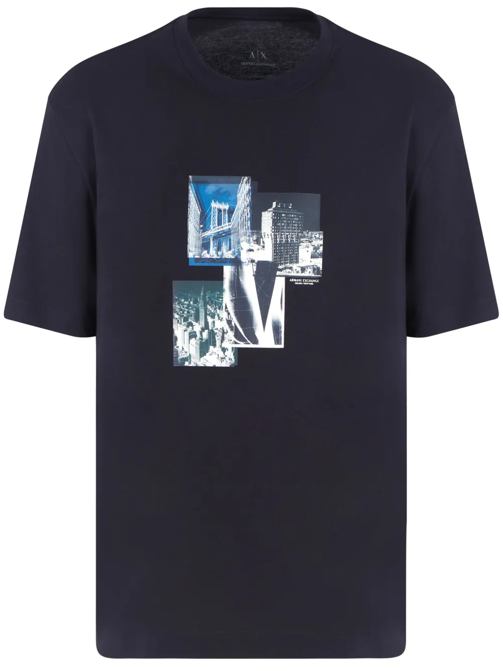Armani Exchange T-shirt con stampa grafica - Blu